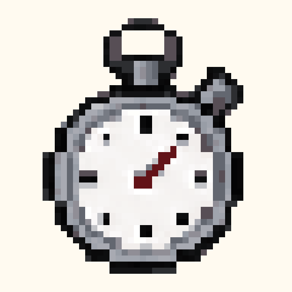 Stopwatch pixel pattern