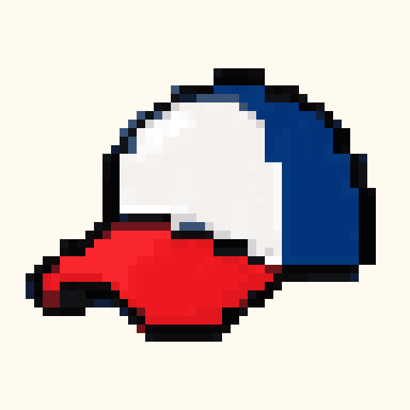 Baseball Cap pixel pattern