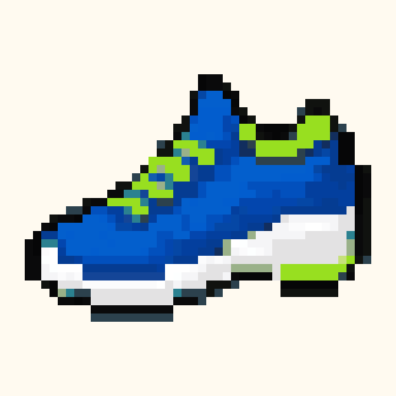 Running Shoe pixel pattern