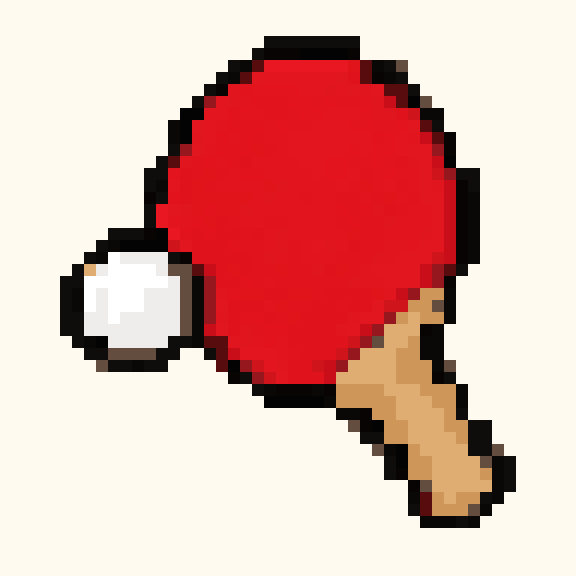 Table Tennis Paddle pixel pattern