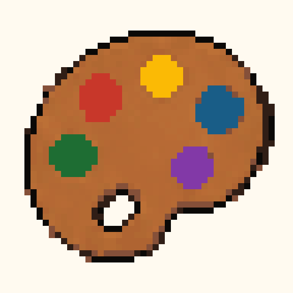 Paint Palette pixel pattern