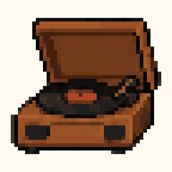 Record Player pixel pattern