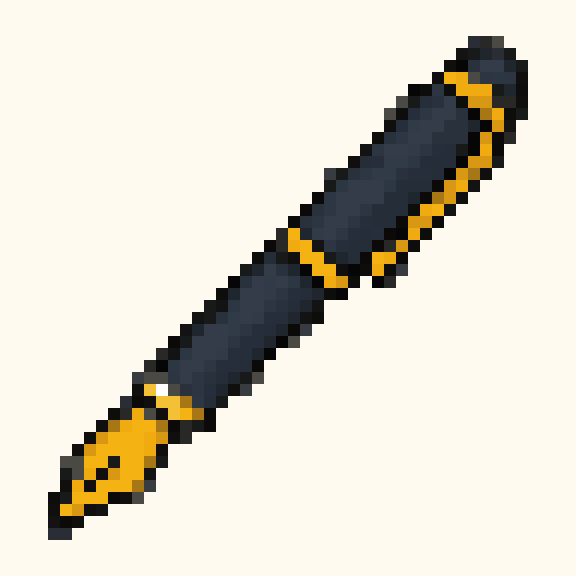 Fountain Pen pixel pattern