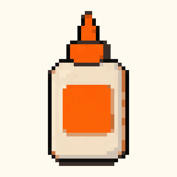 Glue Bottle pixel pattern
