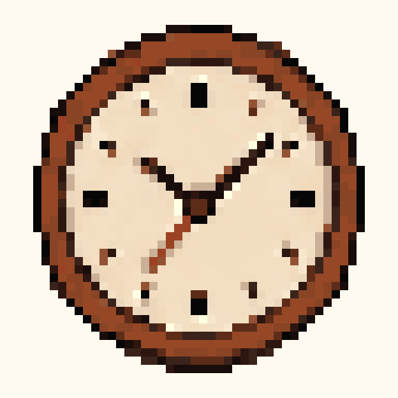 Wall Clock pixel pattern