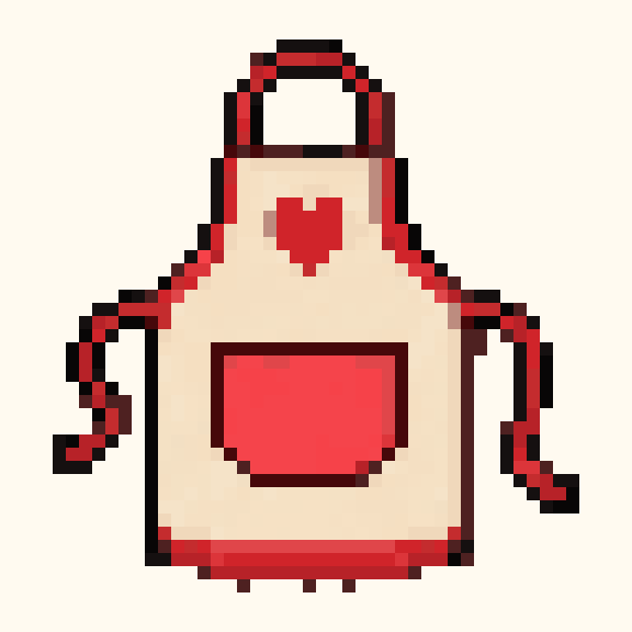 Kitchen Apron pixel pattern