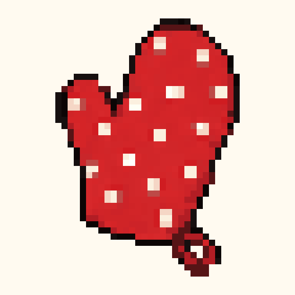 Oven Mitt pixel pattern