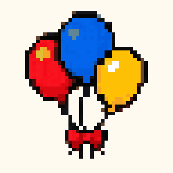 Party Balloon Bunch pixel pattern