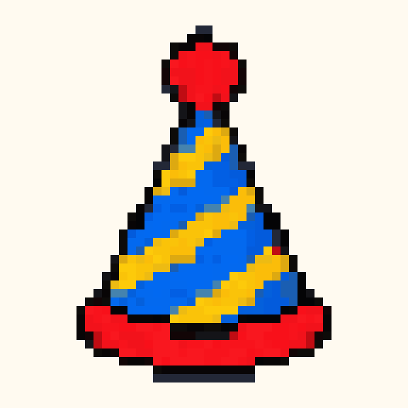 Party Hat pixel pattern