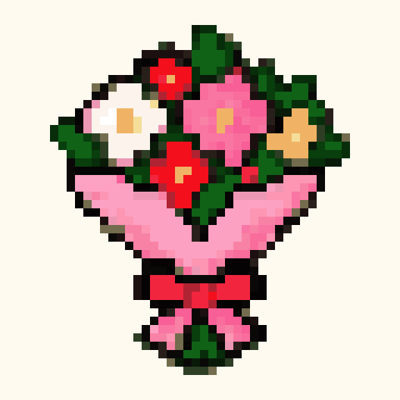 Wrapped Bouquet pixel pattern