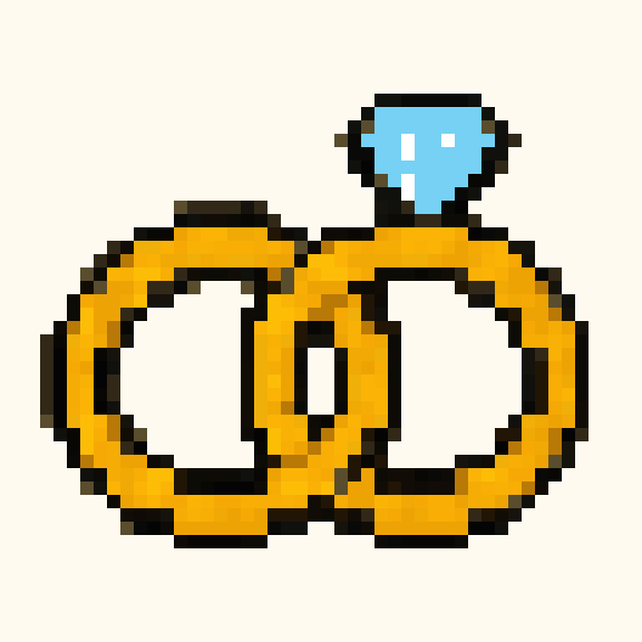 Wedding Rings pixel pattern