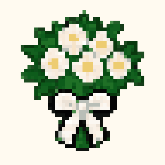 Bride Bouquet pixel pattern