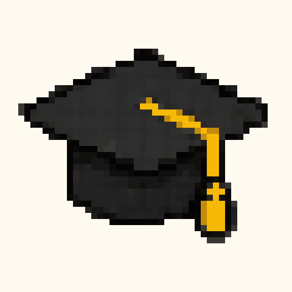 Graduation Cap pixel pattern