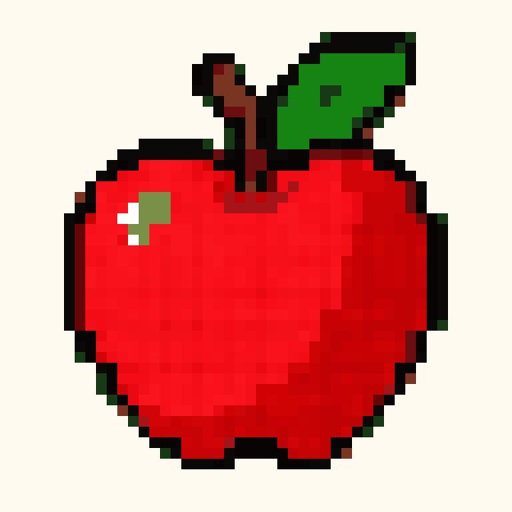 Teacher Apple pixel pattern
