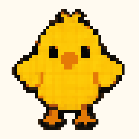 Spring Chick pixel pattern