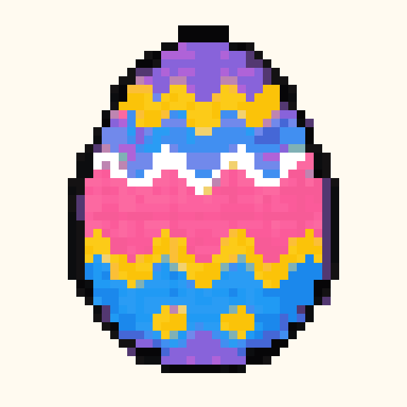 Painted Egg pixel pattern