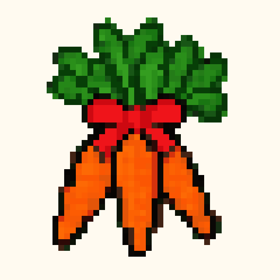 Carrot Bunch pixel pattern