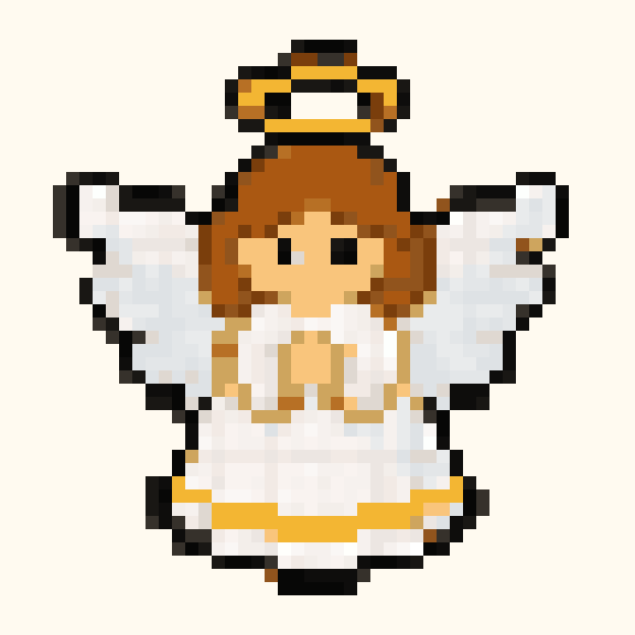 Angel Ornament pixel pattern