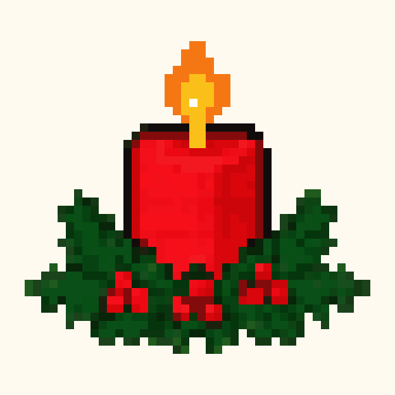 Advent Candle pixel pattern