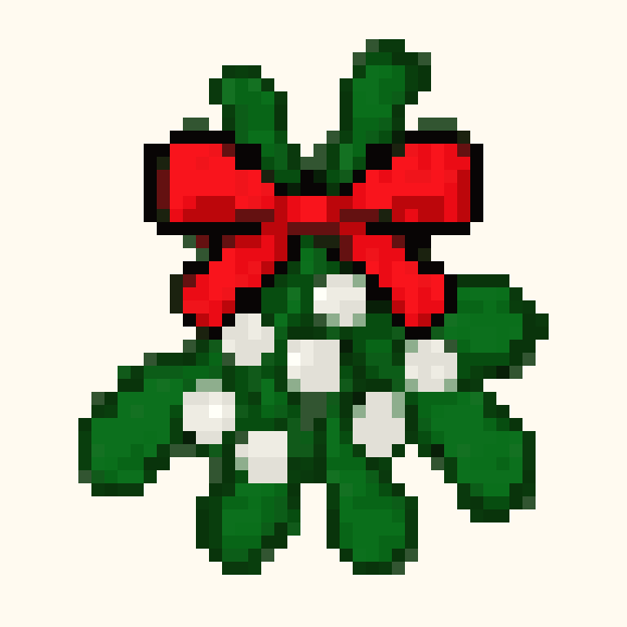 Mistletoe pixel pattern