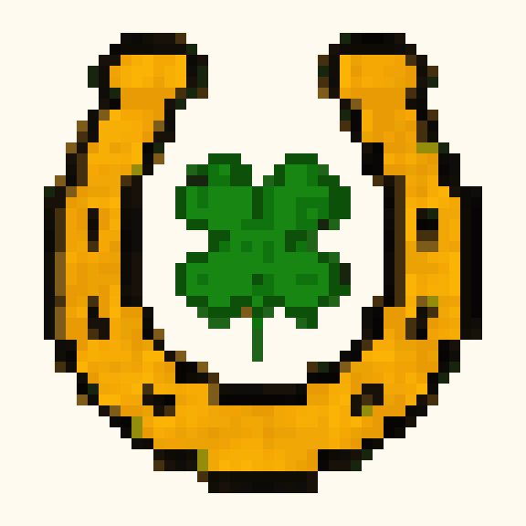 Lucky Horseshoe pixel pattern