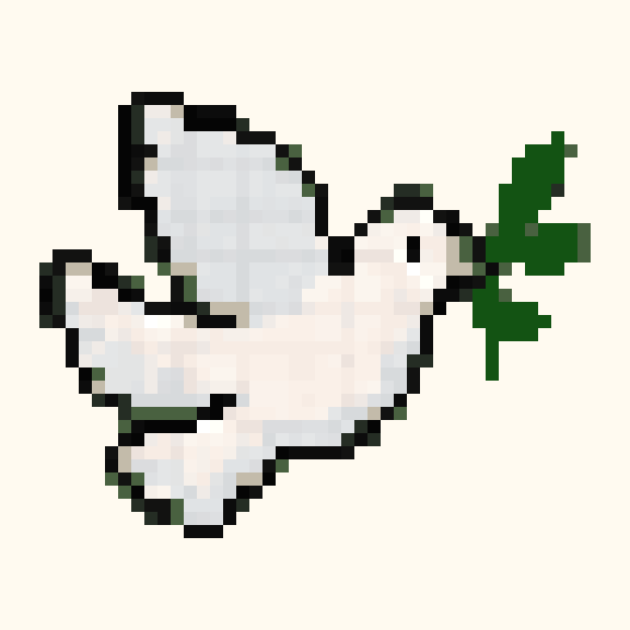 Peace Dove pixel pattern