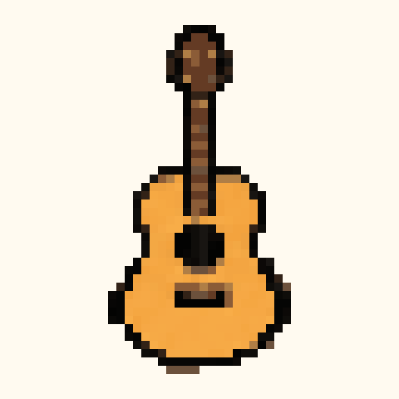 Acoustic Guitar pixel pattern