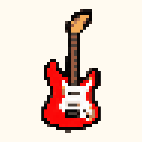 Electric Guitar pixel pattern