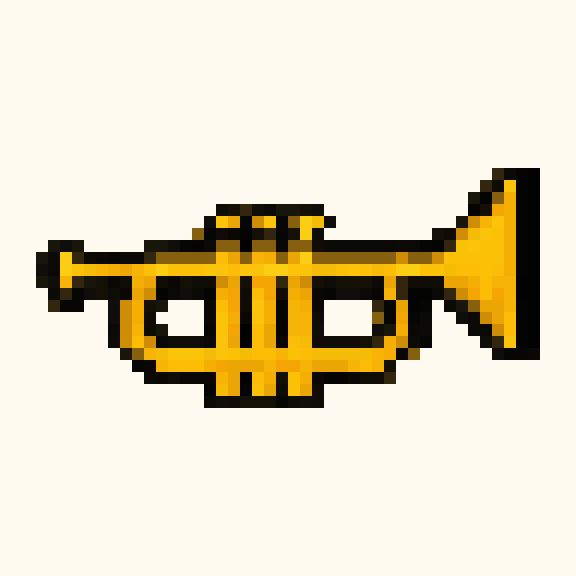 Trumpet pixel pattern