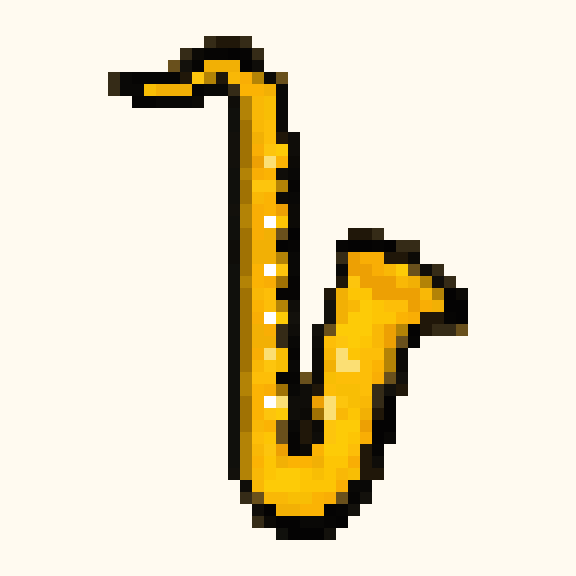 Saxophone pixel pattern