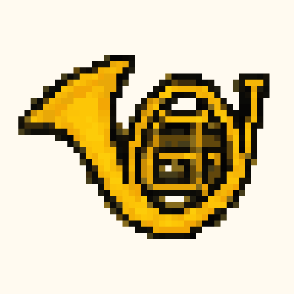 French Horn pixel pattern