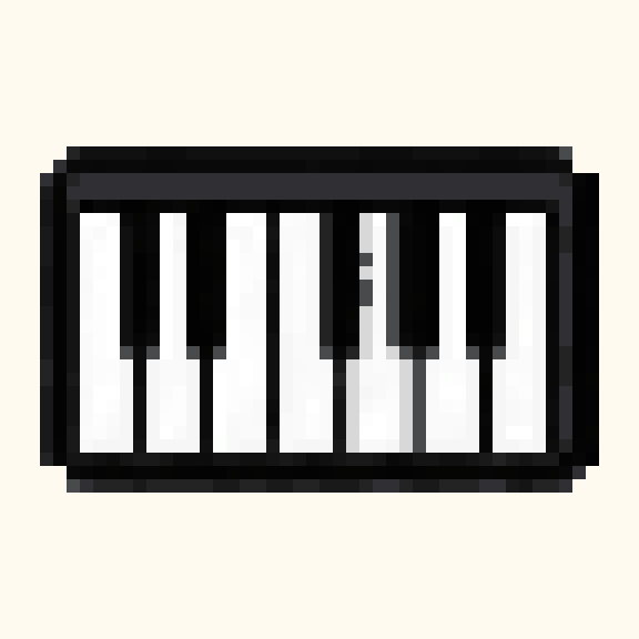 Piano Keyboard pixel pattern