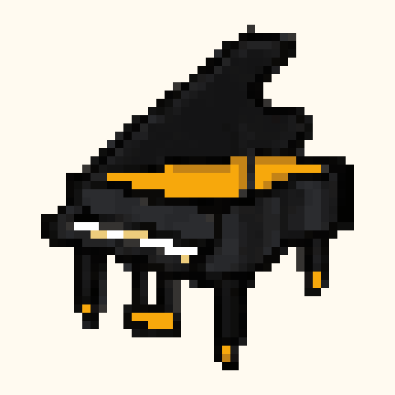 Grand Piano pixel pattern