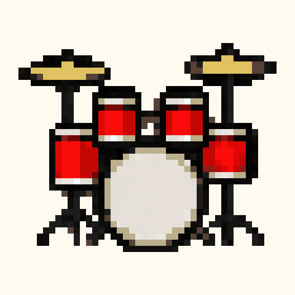 Drum Kit pixel pattern