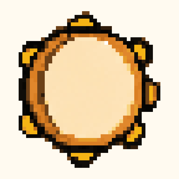 Tambourine pixel pattern