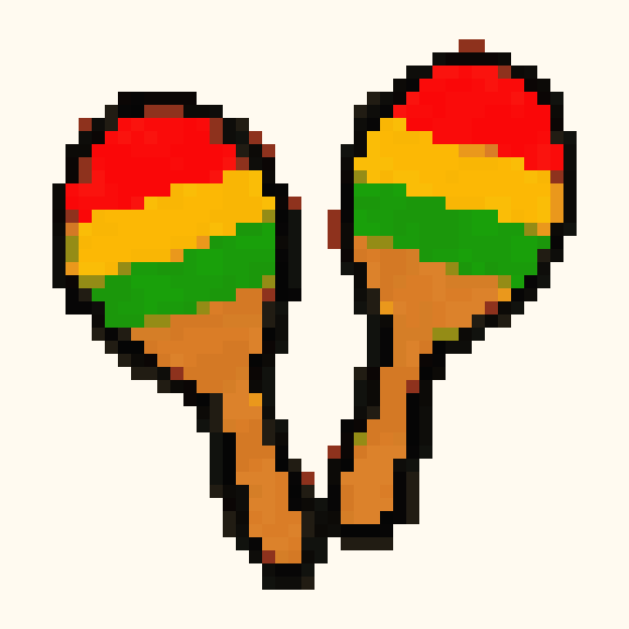 Maracas pixel pattern