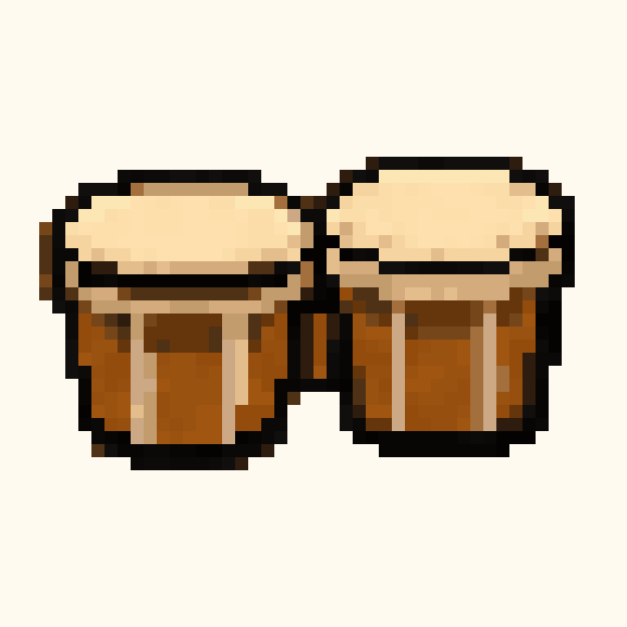 Bongo Drums pixel pattern