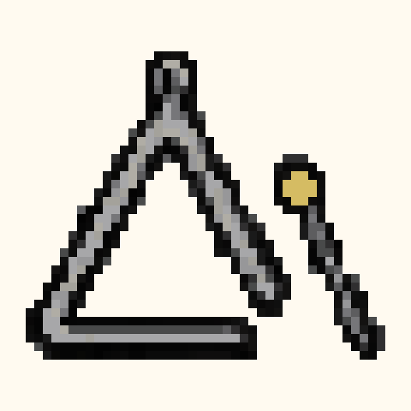Triangle Percussion pixel pattern