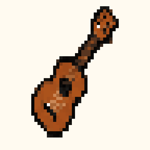 Ukulele pixel pattern