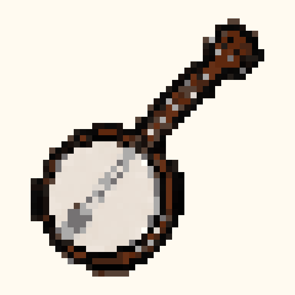 Banjo pixel pattern