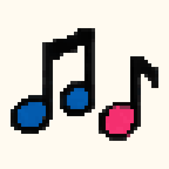Music Note Pair pixel pattern