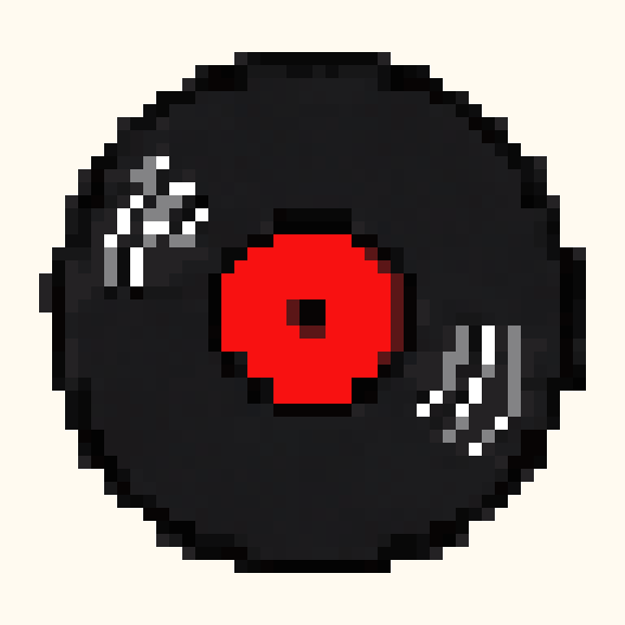 Vinyl Record pixel pattern