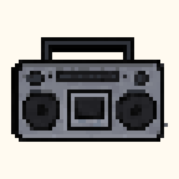 Boombox pixel pattern