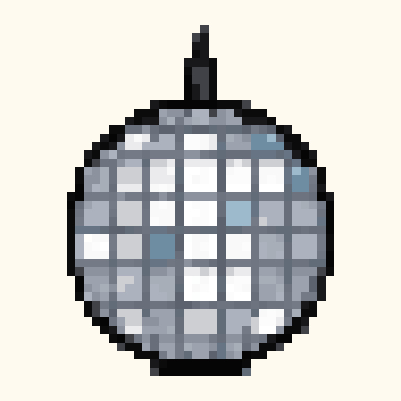 Disco Ball pixel pattern