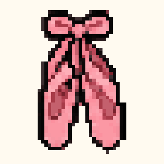 Ballet Shoes pixel pattern