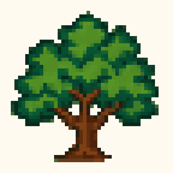 Oak Tree pixel pattern
