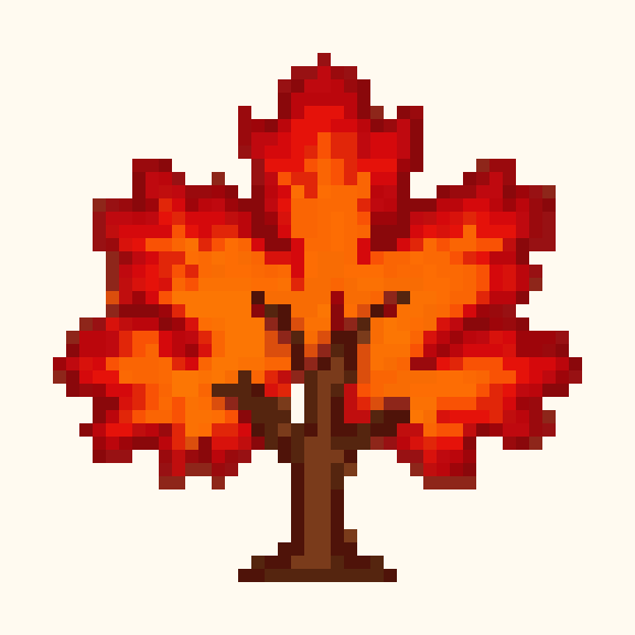 Maple Tree pixel pattern