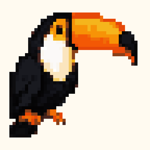 Toucan pixel pattern