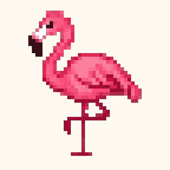 Flamingo pixel pattern