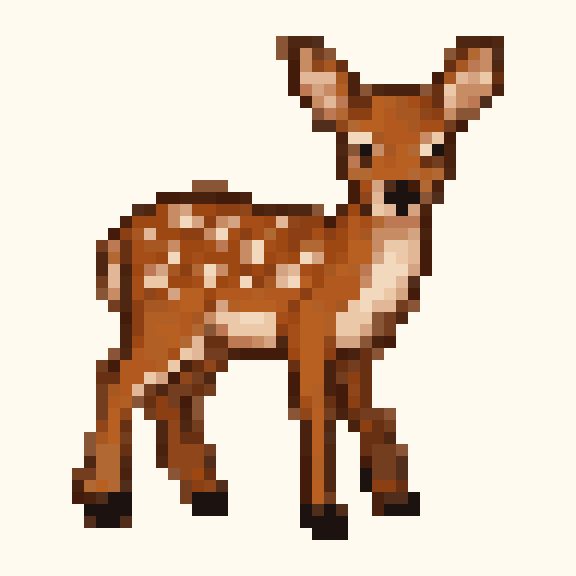 Deer Fawn pixel pattern